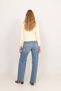 Marie Cotton Knit Cardigan - Off-white