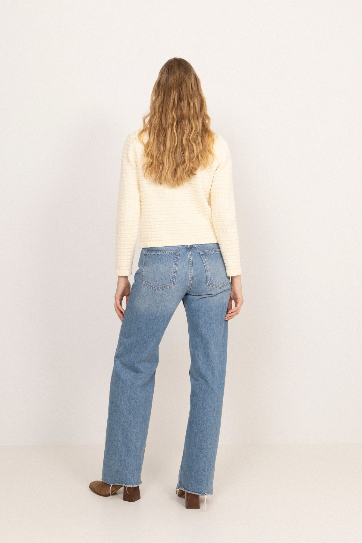 Marie Cotton Knit Cardigan - Off-white