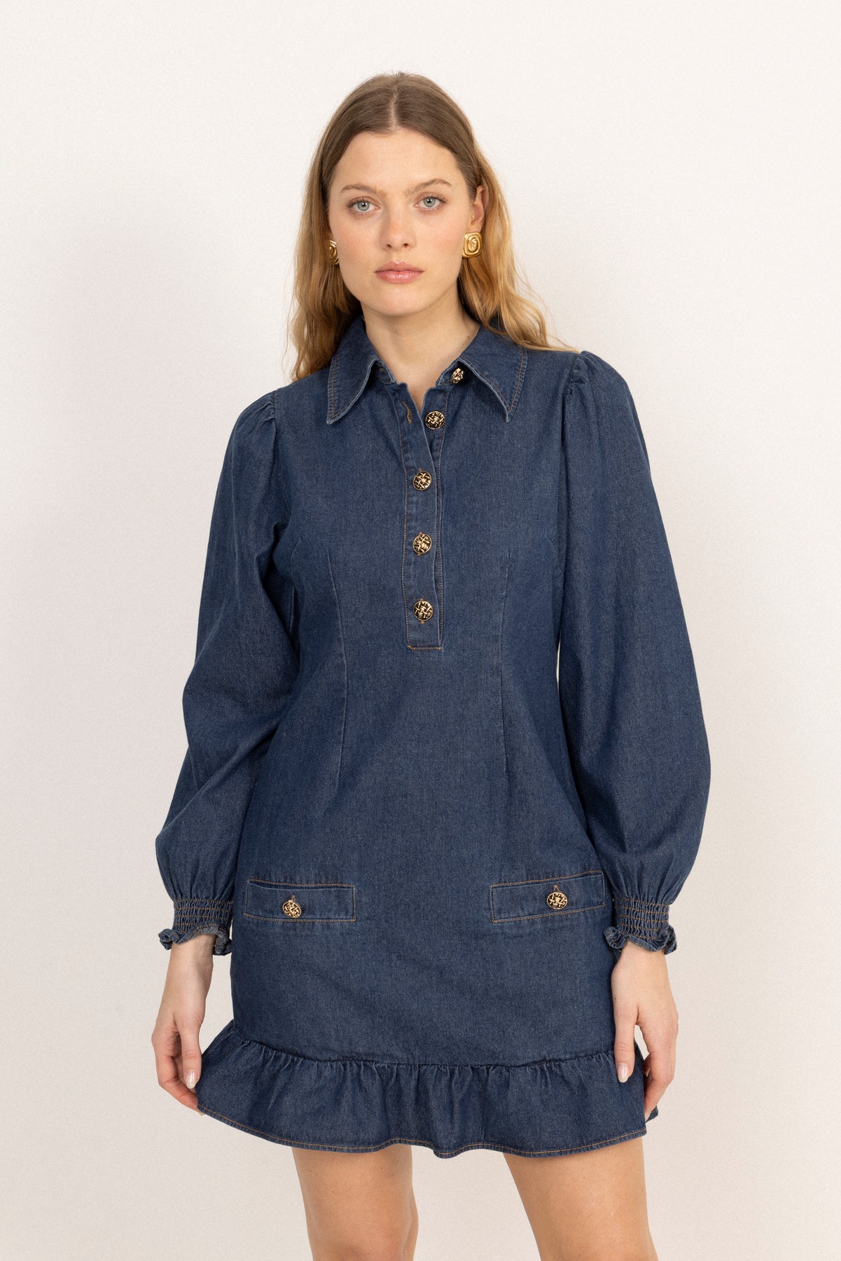 Vinda Denim Dress - Blue