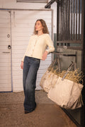 Marie Cotton Knit Cardigan - Off-white