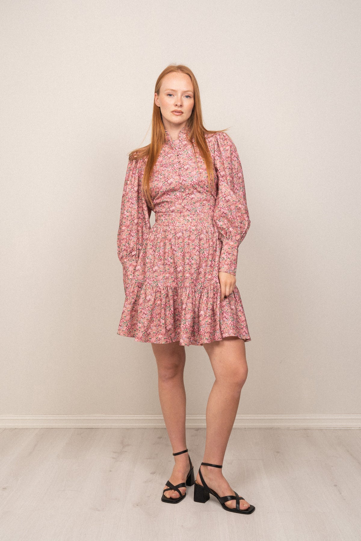 Liv Baby Cord Dress - Pink Flower