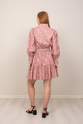 Liv Baby Cord Dress - Pink Flower