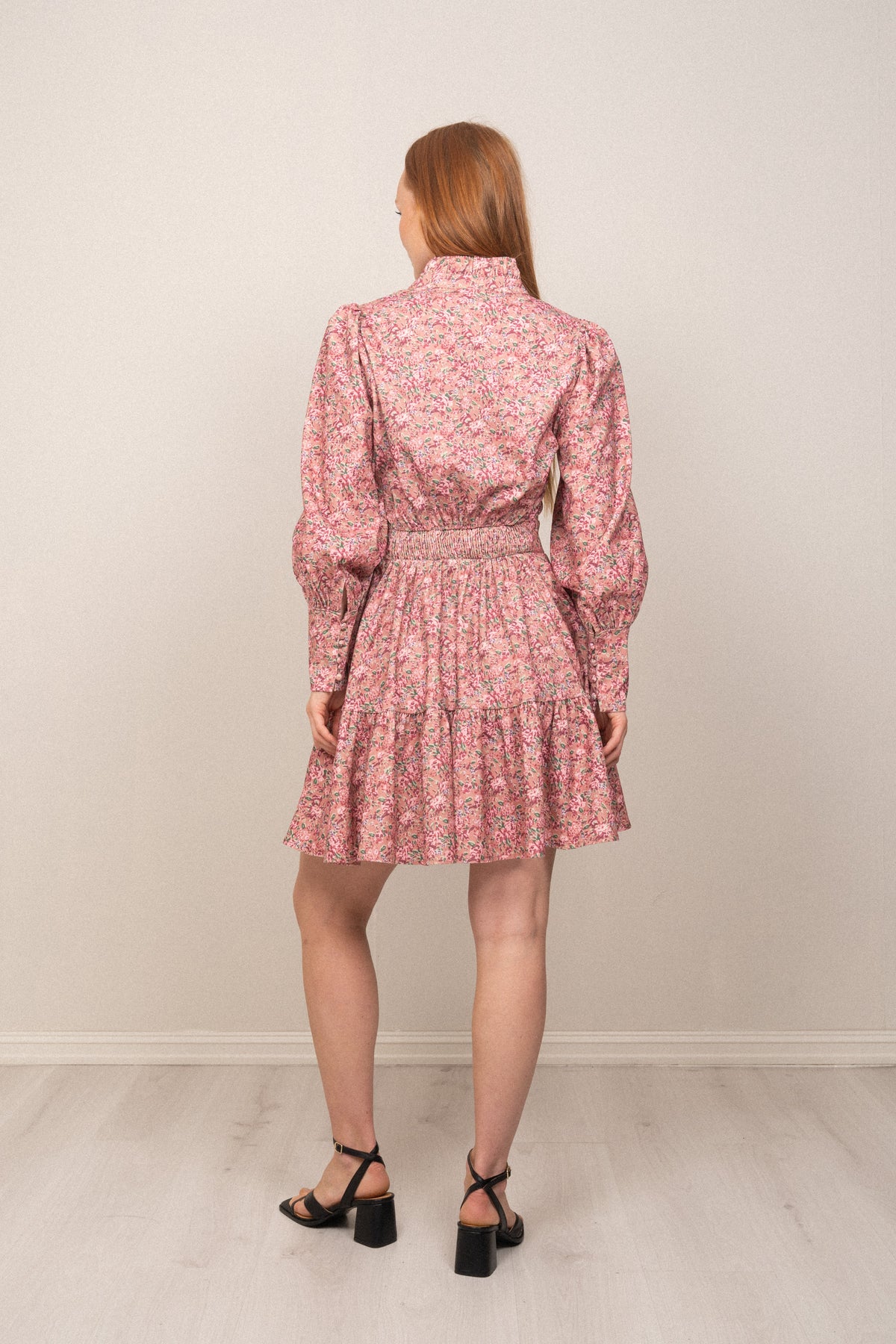 Liv Baby Cord Dress - Pink Flower