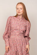 Liv Baby Cord Dress - Pink Flower