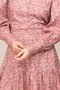Liv Baby Cord Dress - Pink Flower