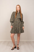 Liv Baby Cord Dress - Green Autumn