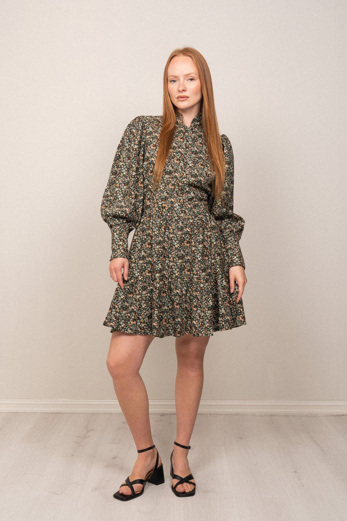 Liv Baby Cord Dress - Green Autumn