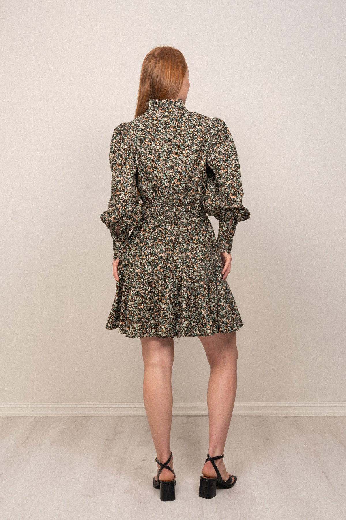 Liv Baby Cord Dress - Green Autumn