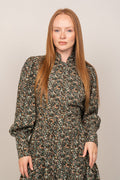 Liv Baby Cord Dress - Green Autumn