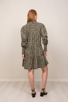 Embla Baby Cord Dress - Green Autumn