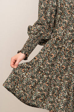 Embla Baby Cord Dress - Green Autumn