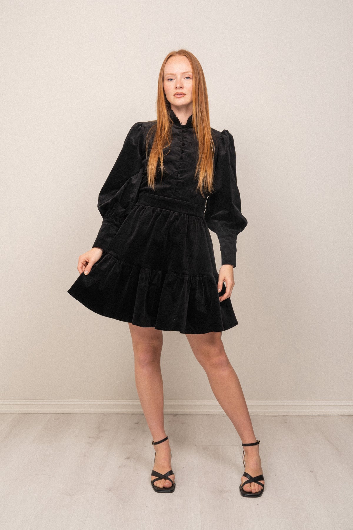 Liv Cord Dress - Black