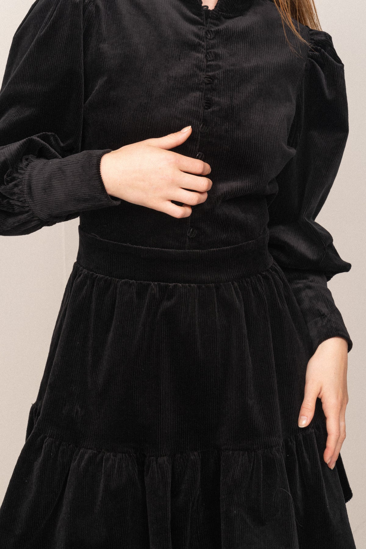 Liv Cord Dress - Black