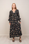 Astrid Crepe Dress - Navy Meadow