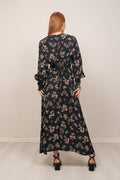 Astrid Crepe Dress - Navy Meadow