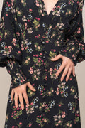 Astrid Crepe Dress - Navy Meadow