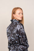 Saga Wide Dress - Dark Blue Paisley