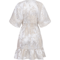 Svanhild Brocade Dress - White Silver