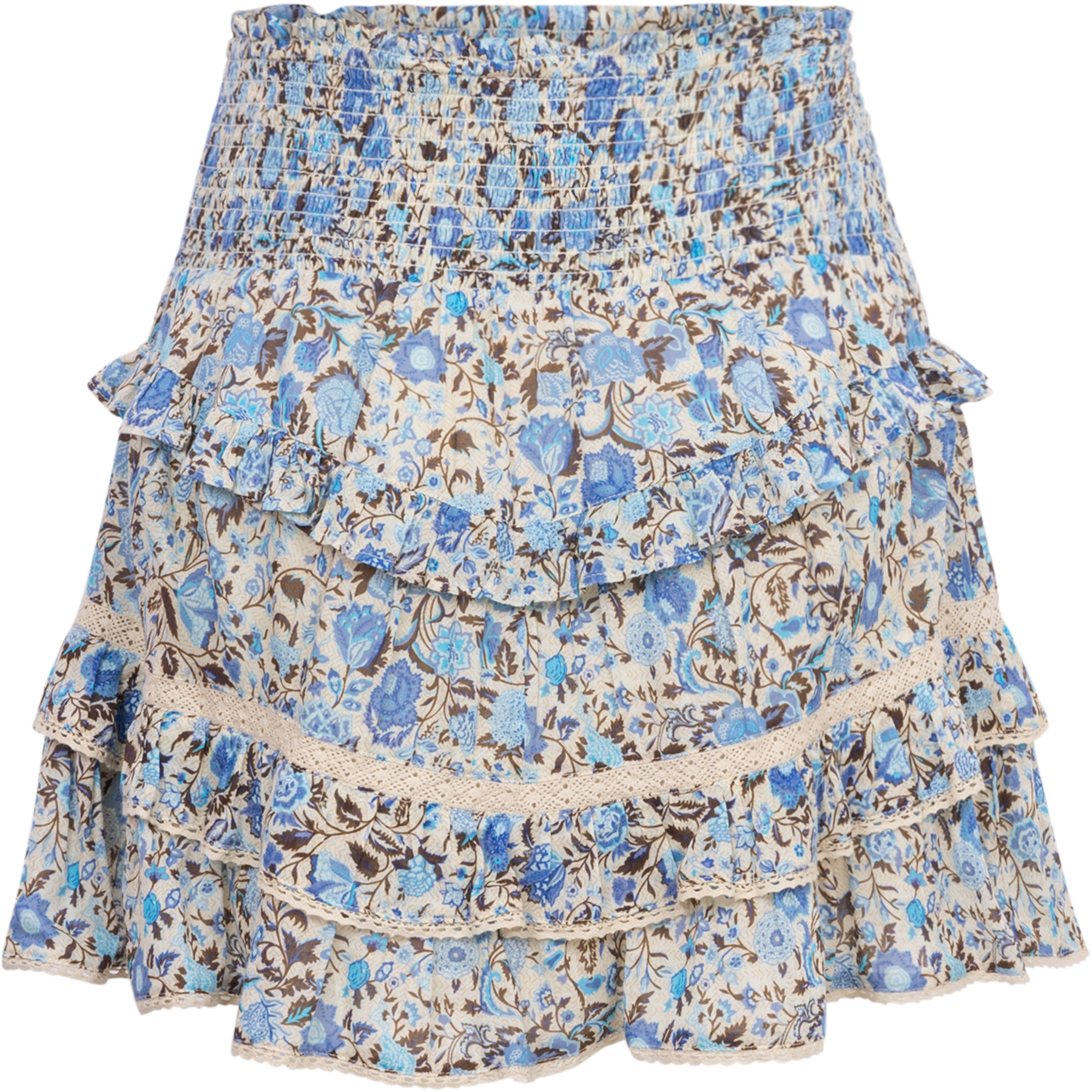 Vilde Voile Skirt - Blue Fleur