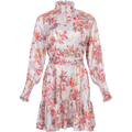 Saga Wide Dress - White Exotic Garden