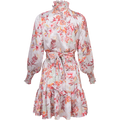 Saga Wide Dress - White Exotic Garden