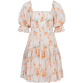 Dagna Voile Dress - White Orange Blossom
