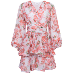 Jade Wave Dress - Rosendal Red