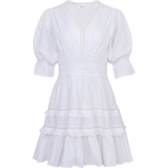Valeria Broderie Anglaise Dress - White