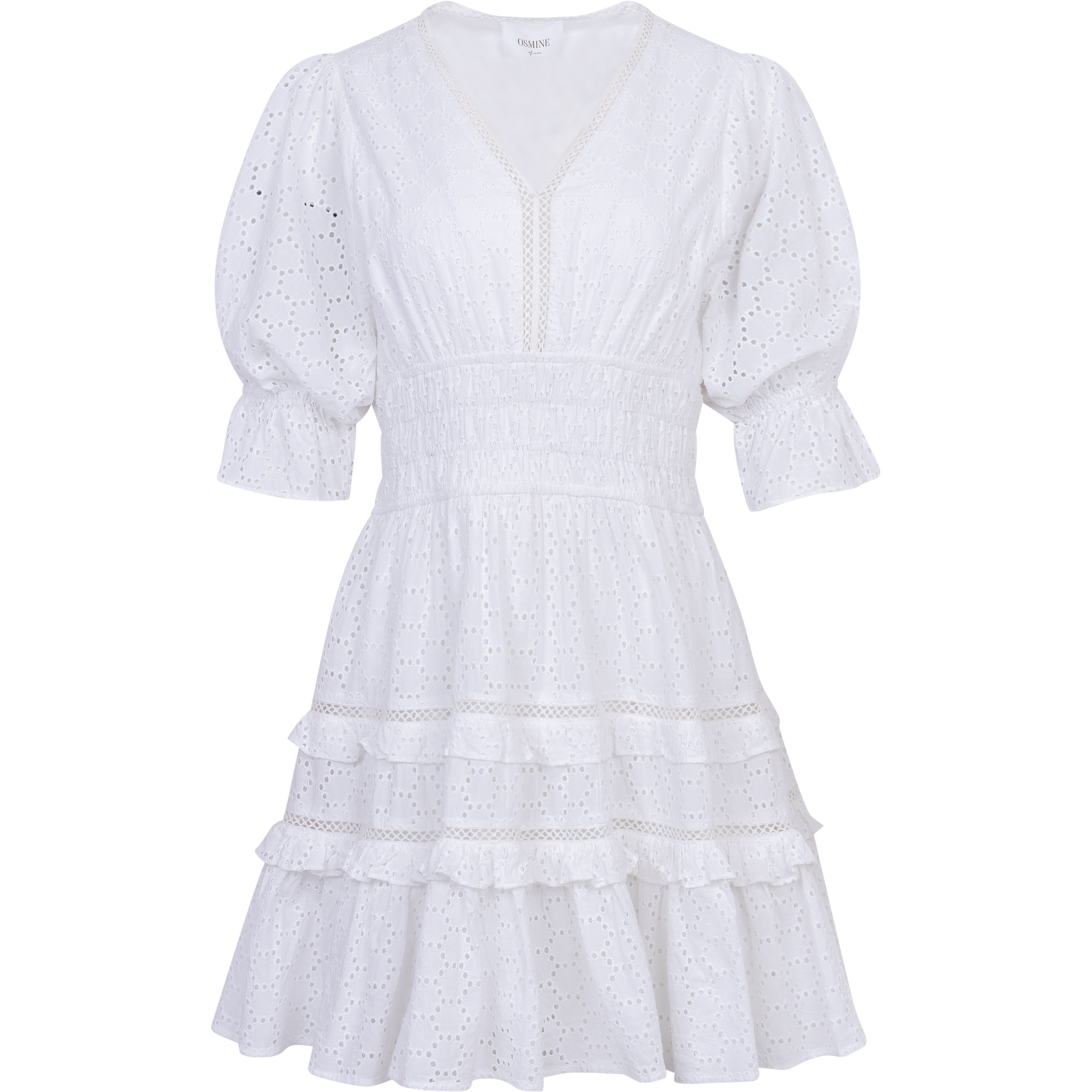 Valeria Broderie Anglaise Dress - White