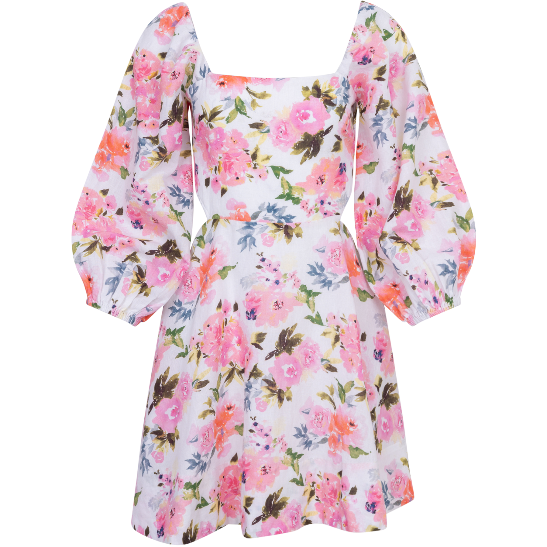 Eva Linen Klänning - Pink Peony