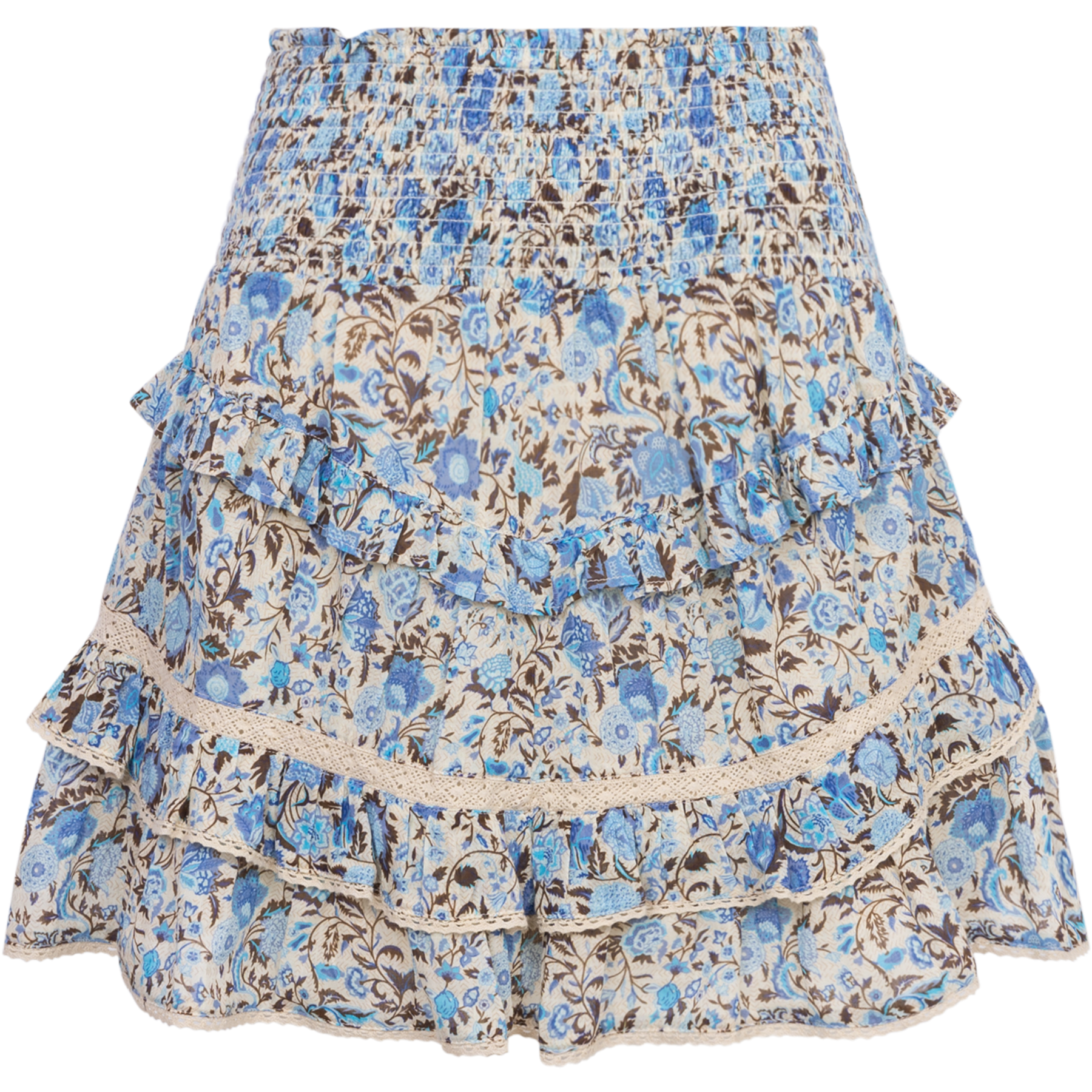 Vilde Voile Skirt - Blue Fleur