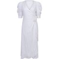 Valkyrie Long Broderie Dress - White