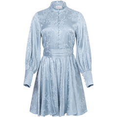 Saga Jacquard Dress - Light Blue