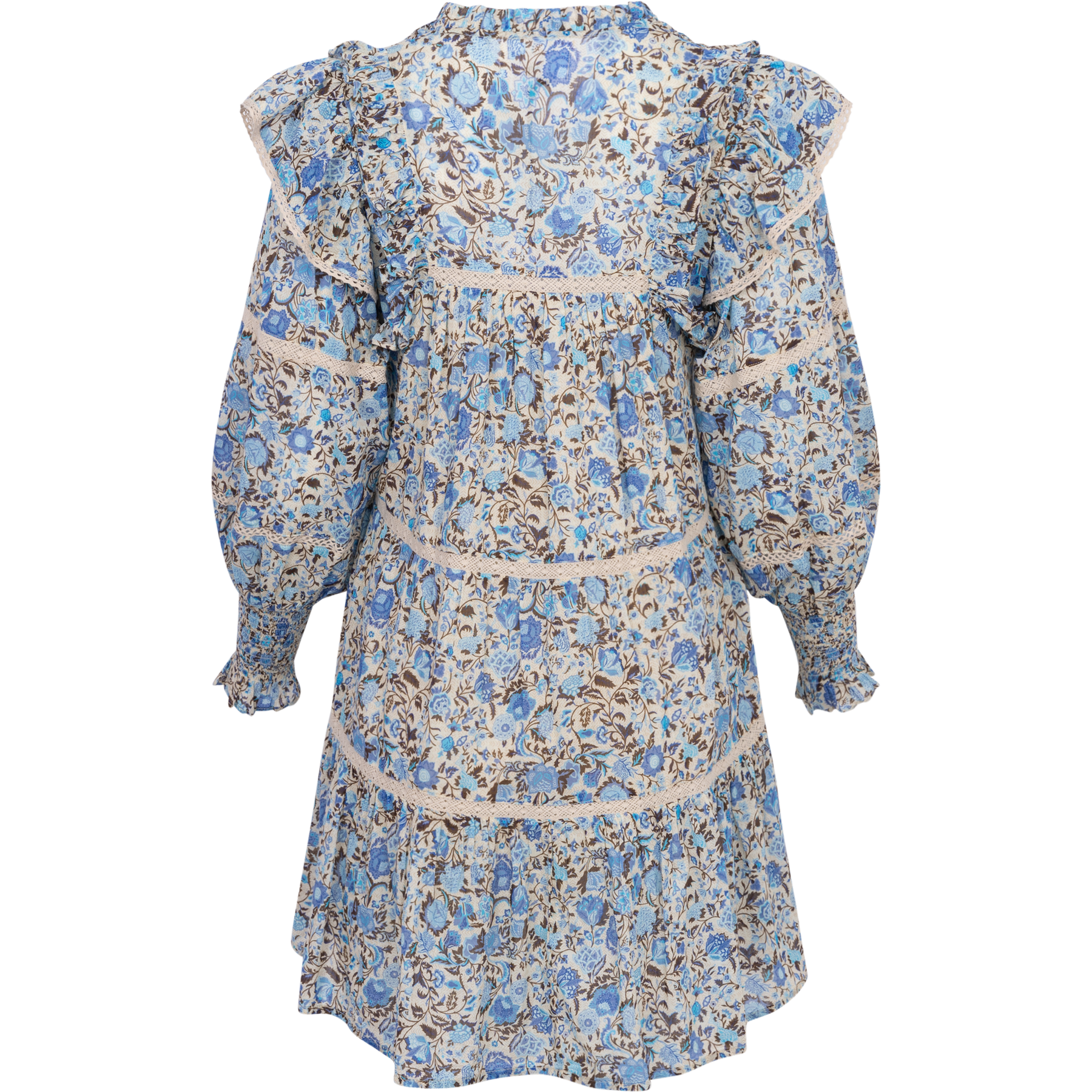 Ellie S Voile Dress - Blue Fleur