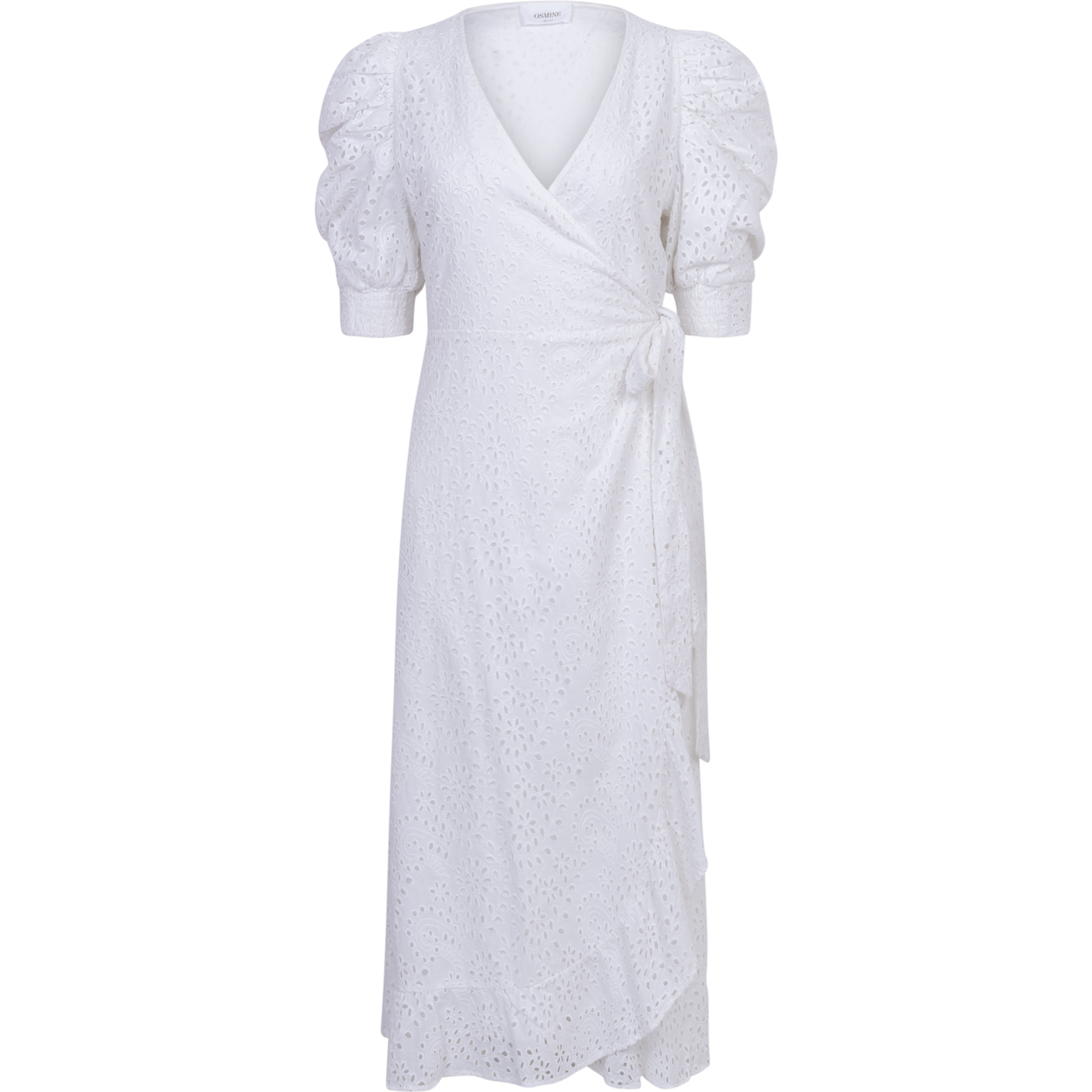 Valkyrie Long Broderie Dress - White