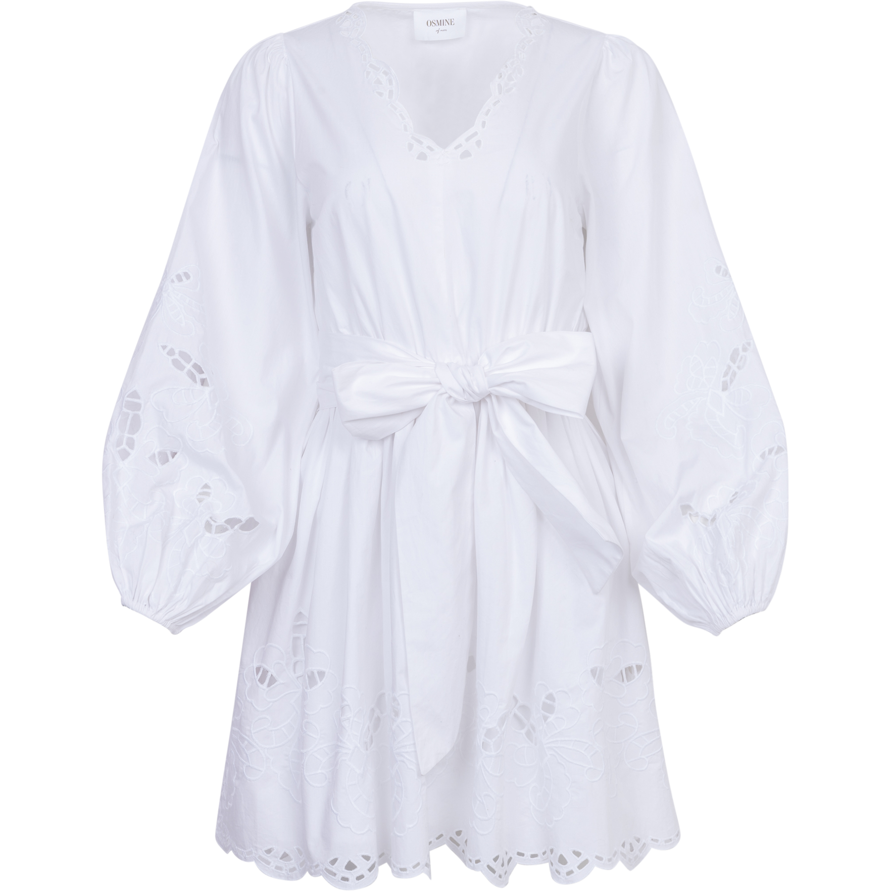 Frida Eyelet Poplin Dress - White