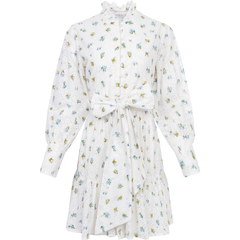 Liv Broderie Anglaise Dress - Forglemmegei White