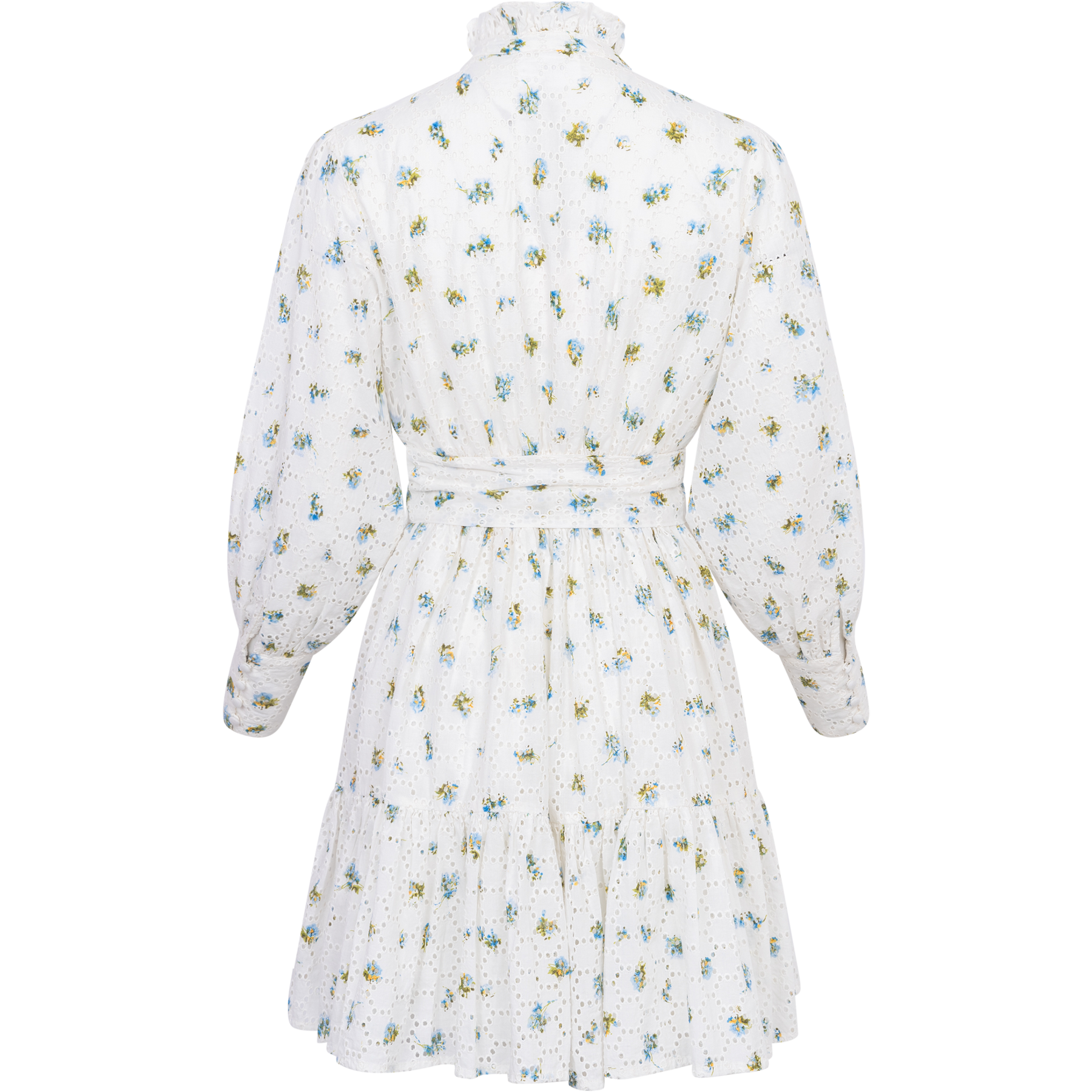 Liv Broderie Anglaise Dress - Forglemmegei White