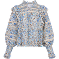 Vårun Voile Blouse - Blue Fleur