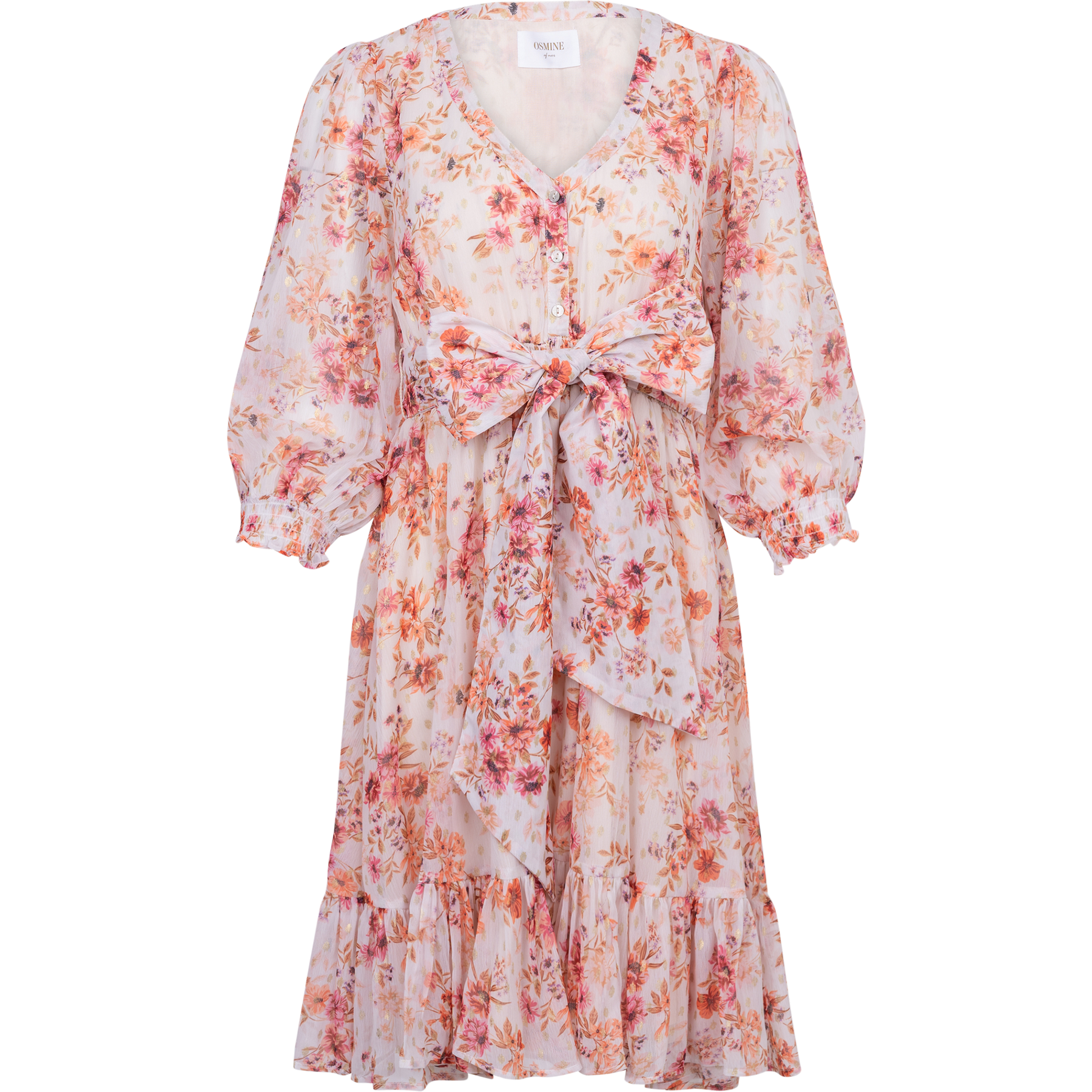 Gyri Golden Flower Short Dress - Indian Summer