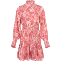Saga Wide Dress - Coral Paisley