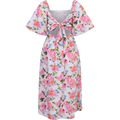 Eva Linen Midi Dress - Pink Peony