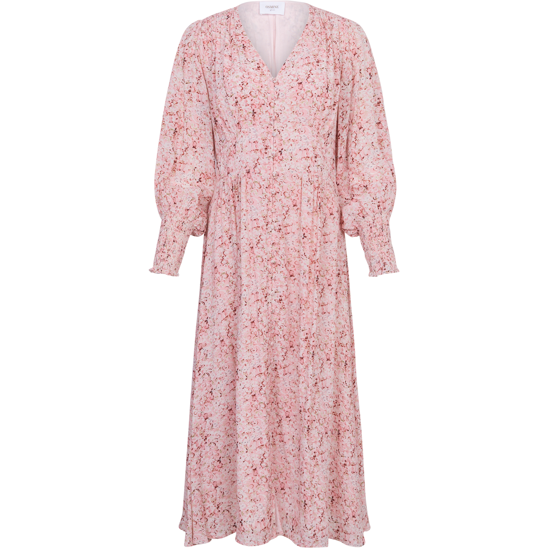 Una Viscose Crepe Dress - Light Pink Floral