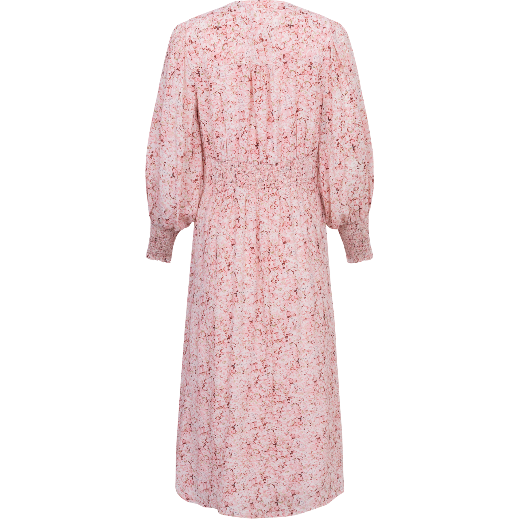 Una Viscose Crepe Dress - Light Pink Floral