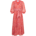 Gyri Golden Dress - Coral