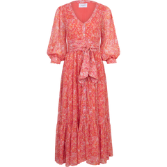 Gyri Golden Dress - Coral