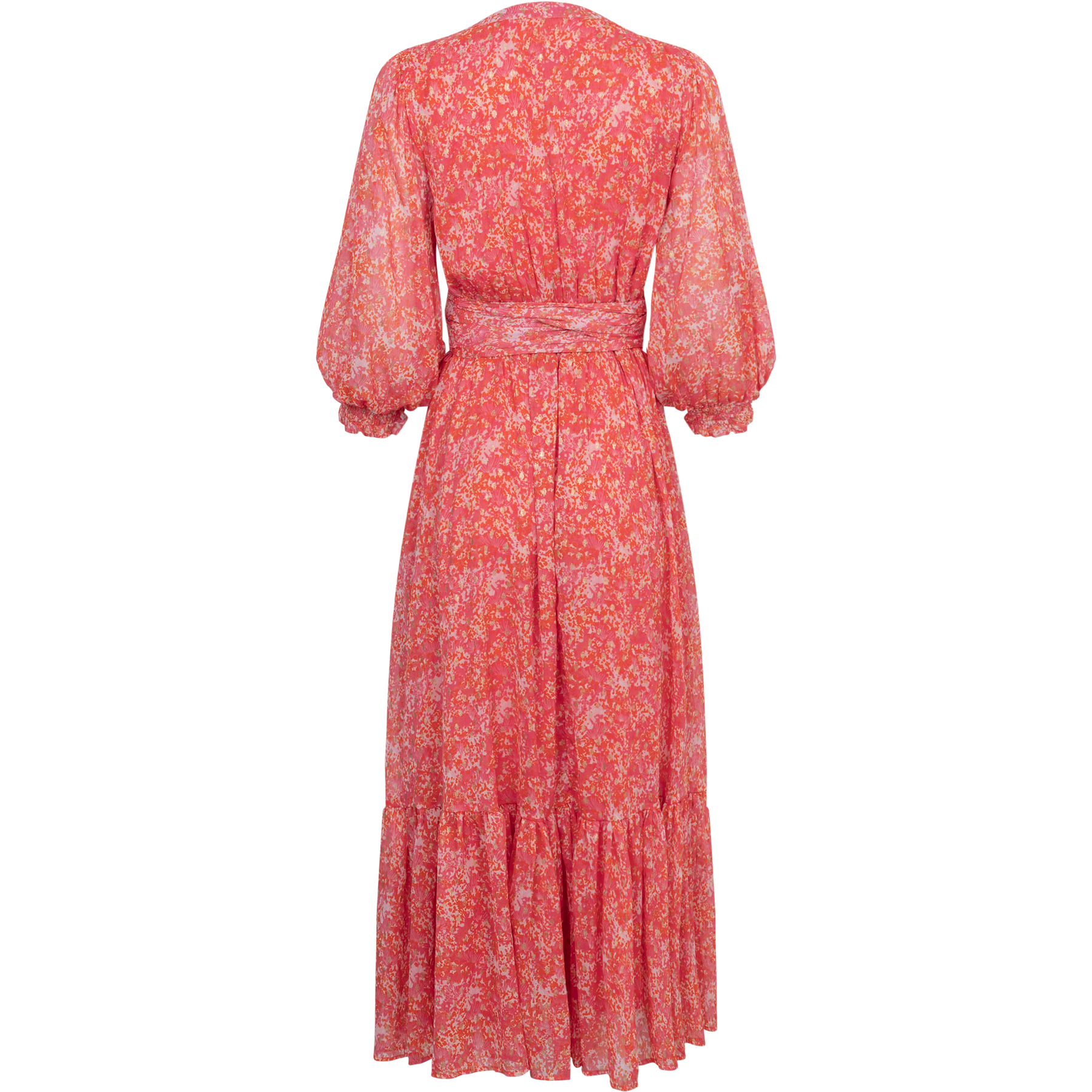 Gyri Golden Dress - Coral