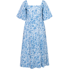 Eva Linen Midi Dress - Blue Glaze