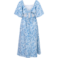 Eva Linen Midi Dress - Blue Glaze