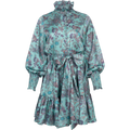 Saga Wide Dress - Green Paisley